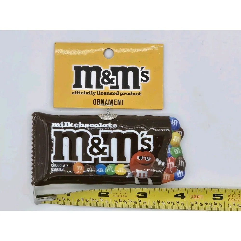 M & M's Candy Novelty Decoupage Christmas Tree Ornament by New‎ Ruz - NWT New